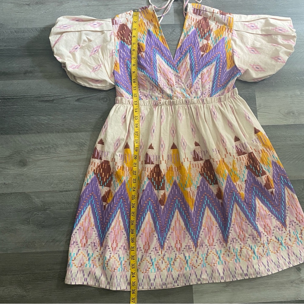 Anthropologie Not So Serious Dress Share Abstract Mini Tassel XS - Picture 11 of 12